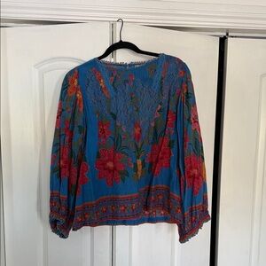 FARM Rio Blue Floral Blouse